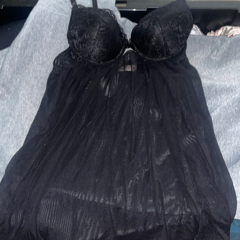 Black lingerie dress